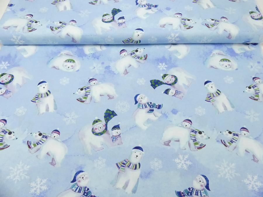 Snowville - Eisbären Winter Kinder hellblau von Clothworks